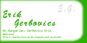 erik gerbovics business card